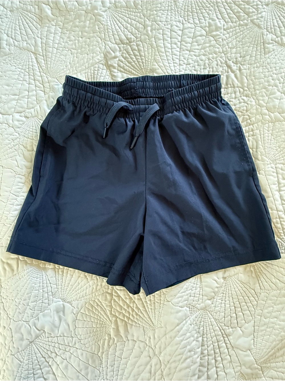 tek gear navy athletic shorts with drawstring